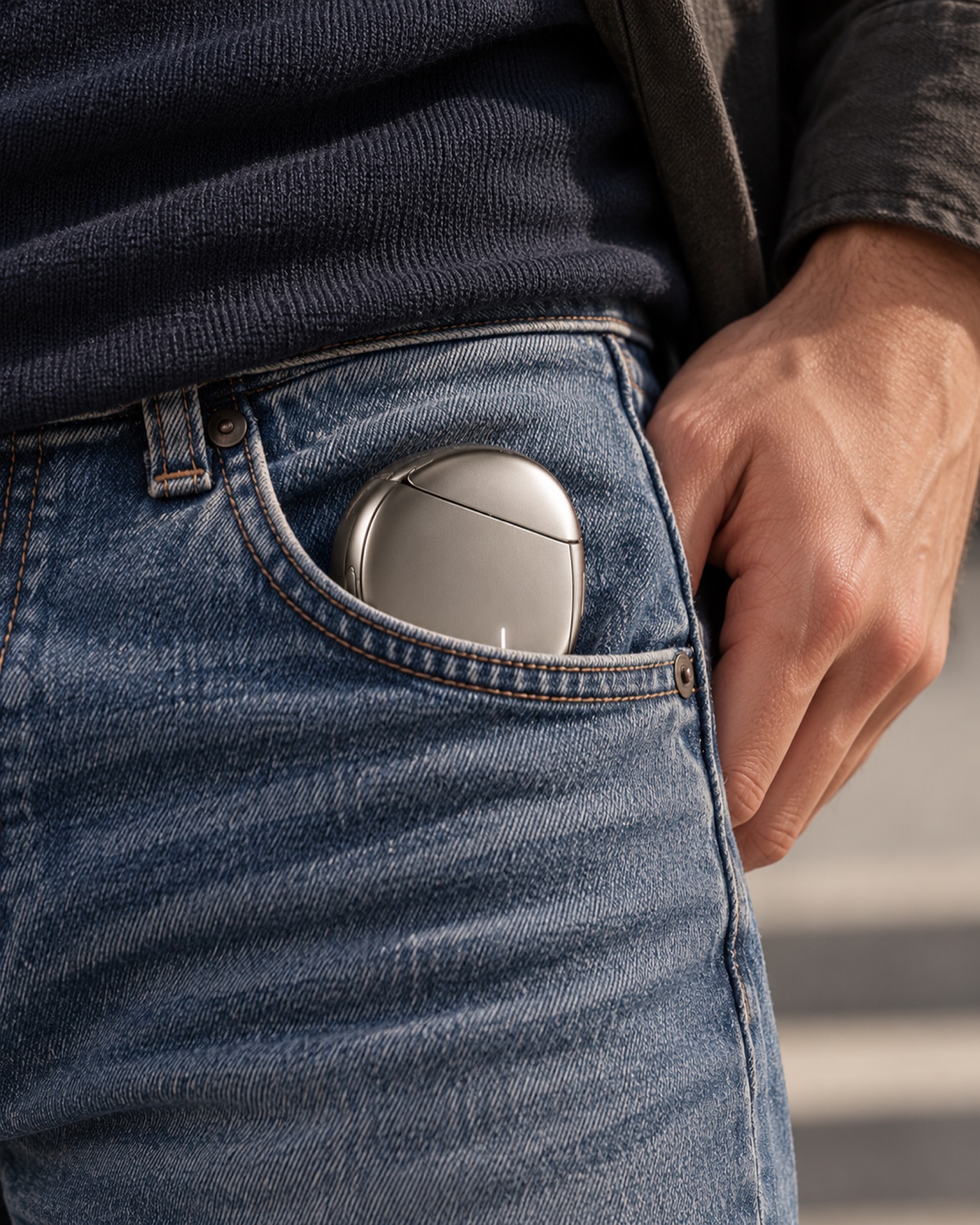 Concept render of the rounded compact in a pocket