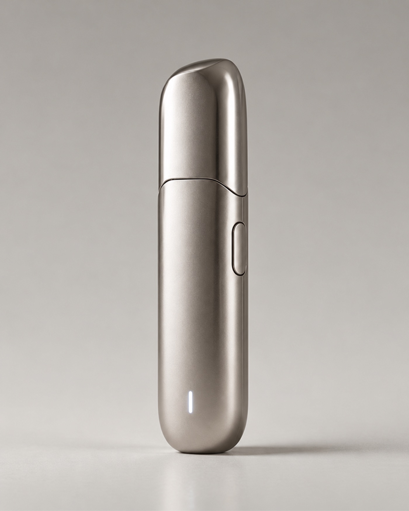 Concept render of the slim handheld nasal device, closed